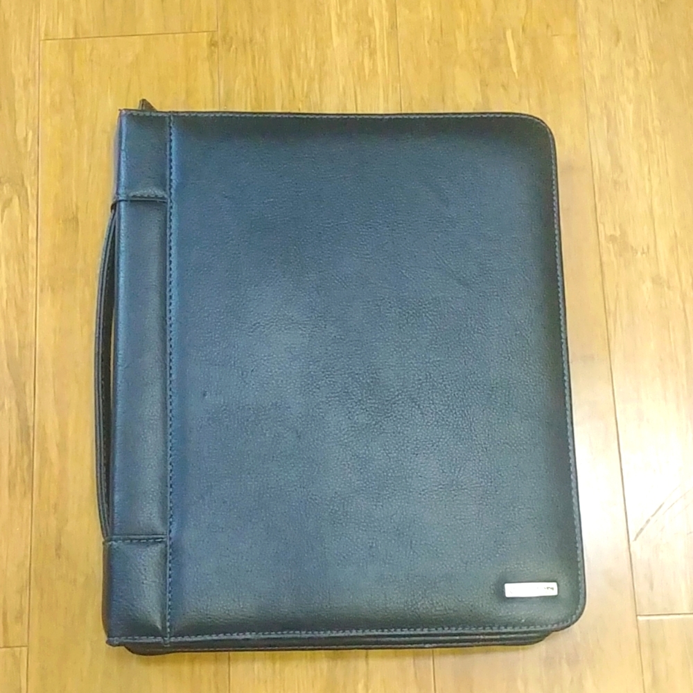 Franklin Covey Black Leather Ring Binder Planner